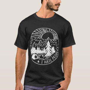 Odio a la gente acampar camisetas