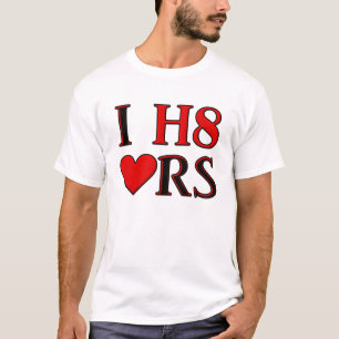 Odio Camiseta Divertida del Corazón