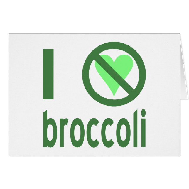 Odio el brócoli Texto Verde (Anverso (Horizontal))