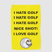 Odio el golf - Toalla de golf
