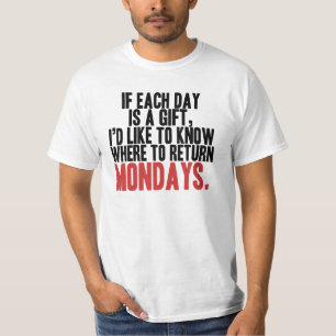Odio la camiseta de lunes