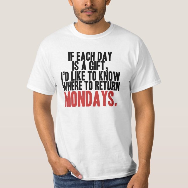 Odio la camiseta de lunes (Anverso)