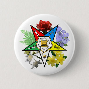 OES botón de emblema floral