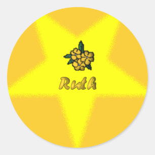 OES Floral Star Point Pegatina - Ruth
