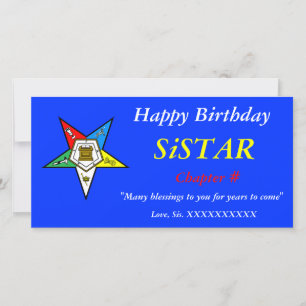OES Orden de la Estrella del Este Feliz Cumpleaños