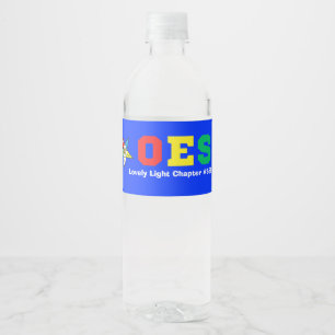 OES Orden de las etiquetas de botellas de agua de