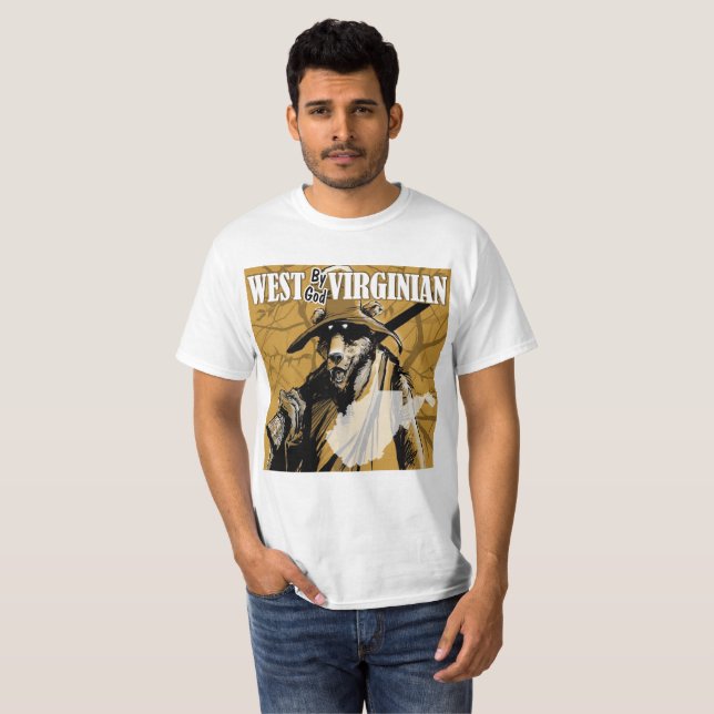 Oeste por la camiseta del Virginian de dios (Anverso completo)