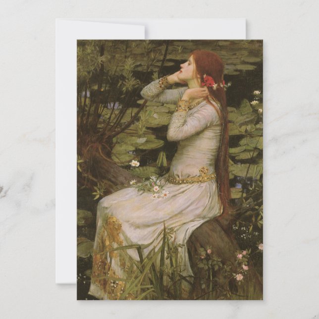 Ofelia junto al estanque de John William Waterhous (Anverso)