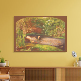 Ofelia por Millais, Arte fino victoriano vintage