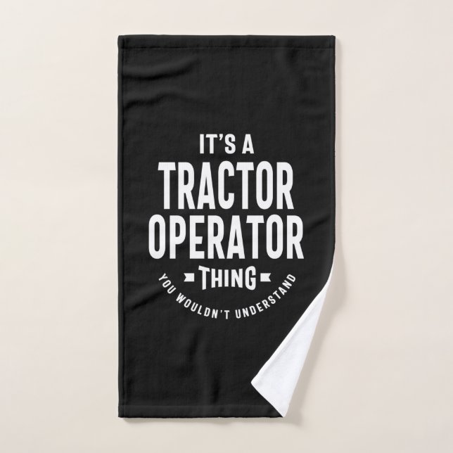 Oferta de cargo de operador de tractores (Toalla de mano)