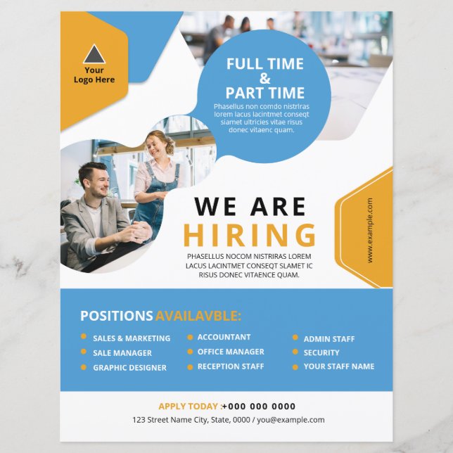 Oferta de empleo / Estamos contratando a Flyer (Anverso)