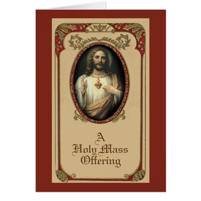 Oferta de misa de solidaridad de Jesús católico tr (Frente)
