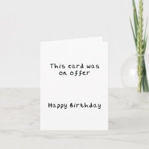 Oferta de tarjeta de cumpleaños
