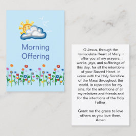 Oferta de tarjetas de oración por la mañana