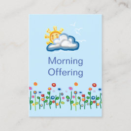 Oferta de tarjetas de oración por la mañana