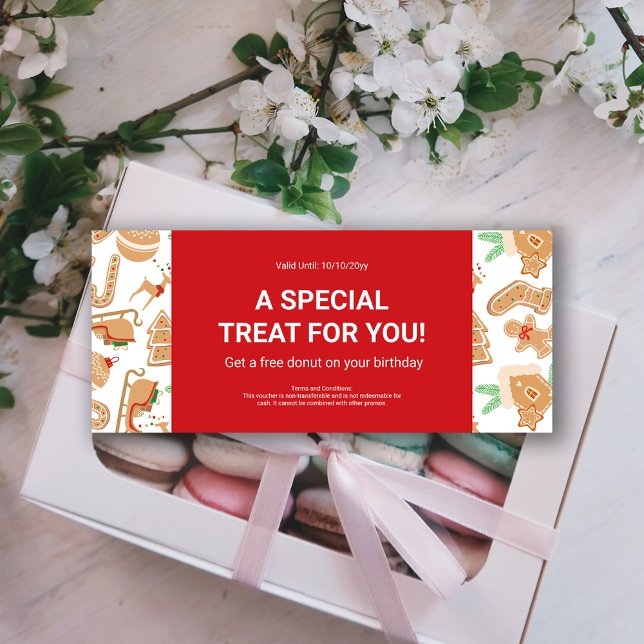 Oferta de vacaciones en panadería Boletín de regal (Bakery Holiday Offer Business Logo Gift Voucher)