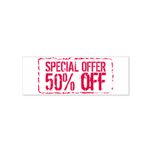 Oferta especial 50% de sellos de goma de autotinta