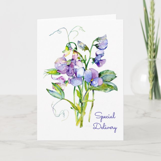 Oferta especial de Sweet Peas 5x7 Tarjeta plegada (Anverso)
