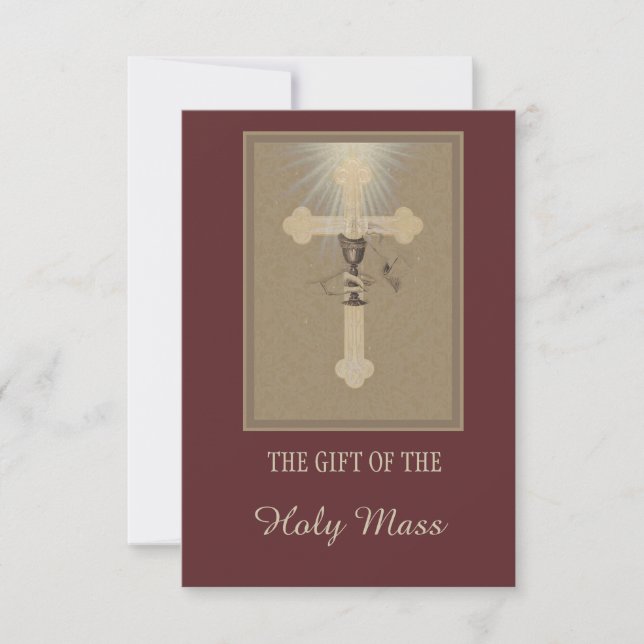 Oferta personalizada de misa católica en el corazó (Anverso)