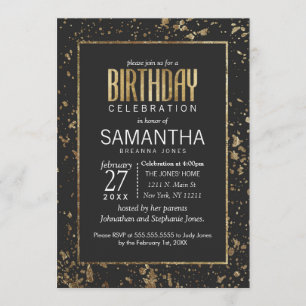 Ofertas de pintura de oro invitaciones a fiesta de