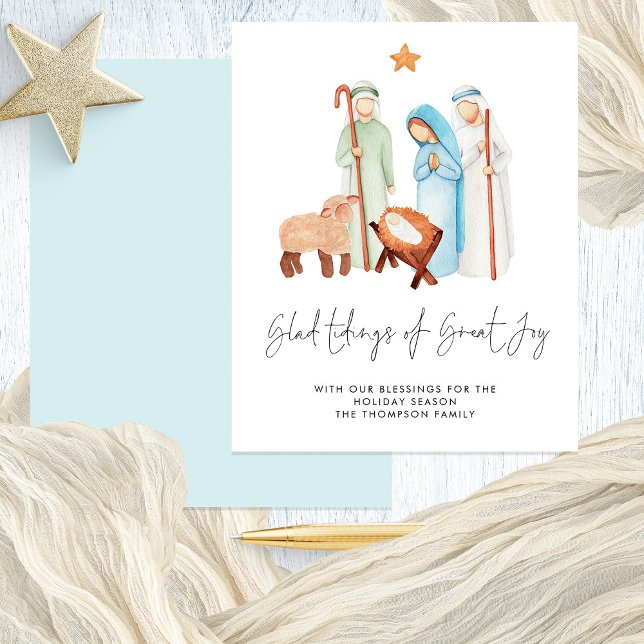Ofertas de presupuesto Tarjeta de vacaciones de gr (Front and Back View Budget price 4.5 x 5.6" alternative)