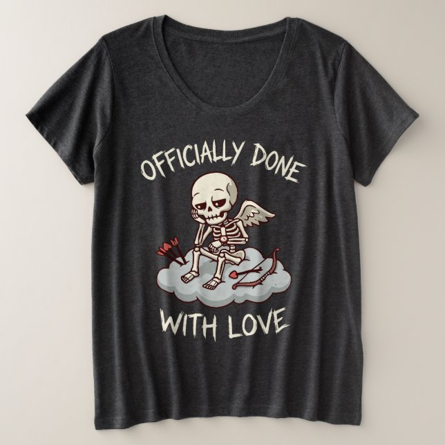 Officially Done With Love Skeleton Cupid Design (Anverso del diseño)