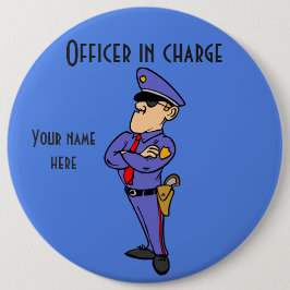 Oficial A Cargo Colosal, Botón Redondo De 6 Pulgad