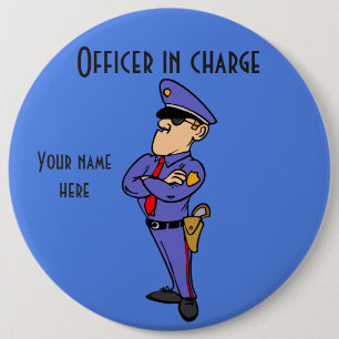 Oficial A Cargo Colosal, Botón Redondo De 6 Pulgad