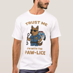 Oficial de piojos Camisa de perro - K9 Cop Humor T