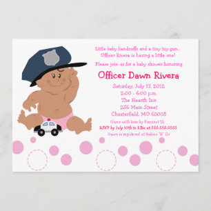 OFICIAL DE POLICÍA CHICA de policía Invitación a B