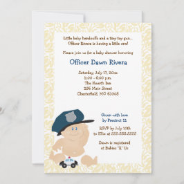 OFICIAL DE POLICÍA Cop Invitación a Baby Shower 5x