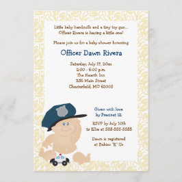 OFICIAL DE POLICÍA Cop Invitación a Baby Shower 5x