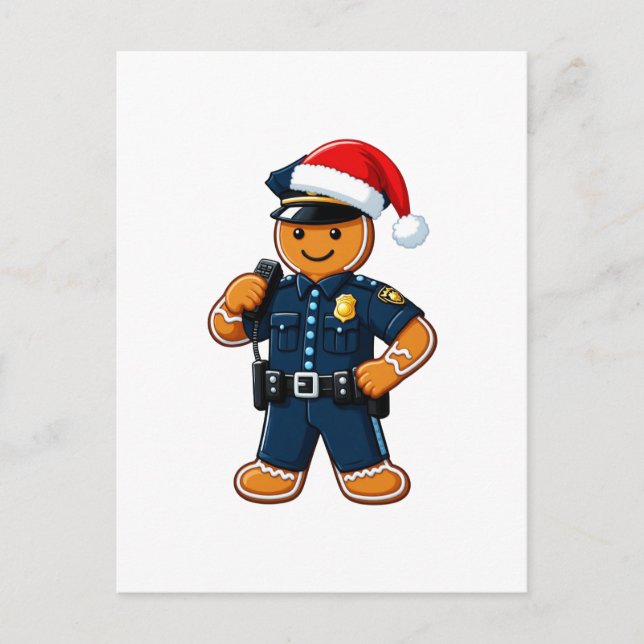 Oficial de policía de pan de jengibre Navidad 2026 (Anverso)