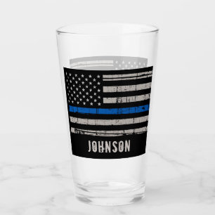 Oficial de Policía Personalizado Línea Azul Thin