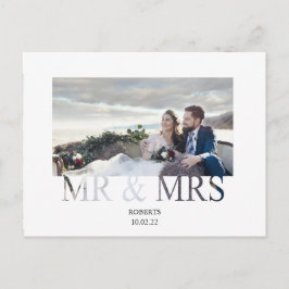 oficialmente mr y mrs boda invitación