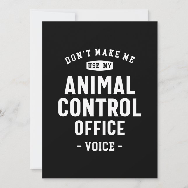 Oficina de Control Animal Ocupación Trabajo Cumple (Anverso)