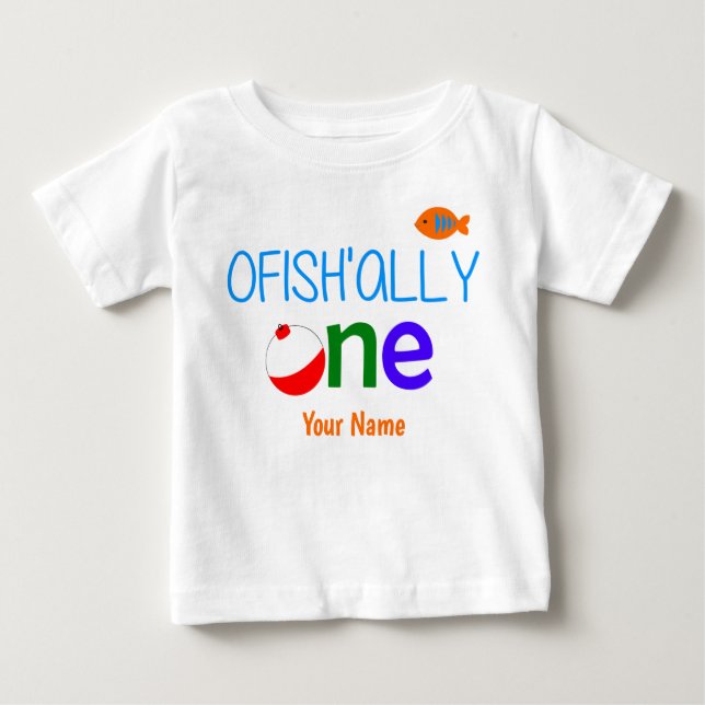 Ofishally One Fish camisa de primer cumpleaños (Anverso)