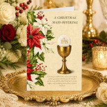 Ofrenda tradicional de la Misa de Navidad católica
