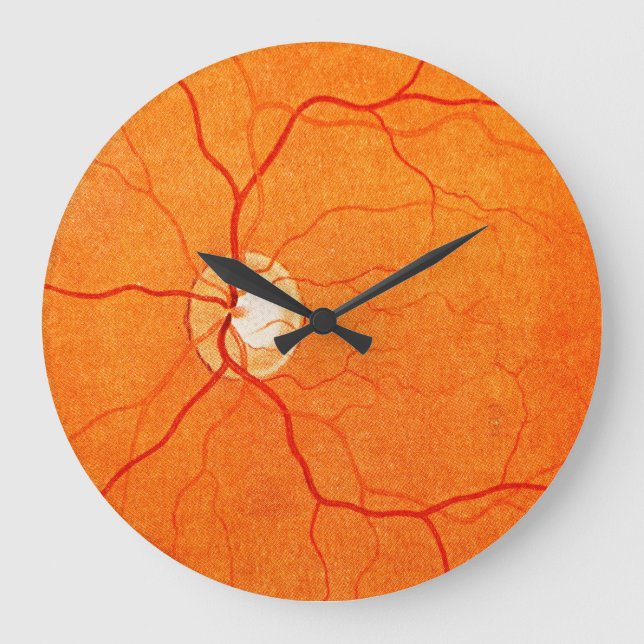 Oftalmología Optometría Fundus Ojos Reloj Pared de (Anverso)