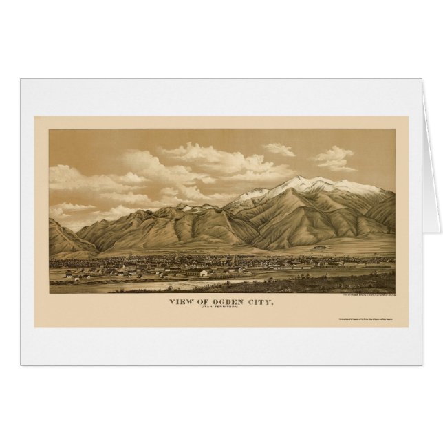 Ogden, mapa panorámico de UT - 1889 (Anverso (Horizontal))