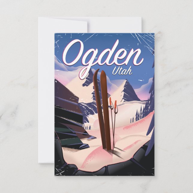 ogden, poster de esquí de Utah (Anverso)