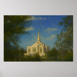 Ogden Utah Temple Painting™ Poster de arte de pare