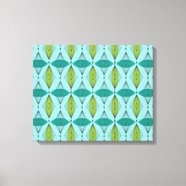 Ogeo atómico y estallidos arte de pared de lienzo (Anverso)