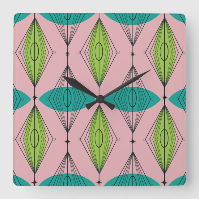 Ogeo rosa atómico y reloj de pared estelar (Anverso)