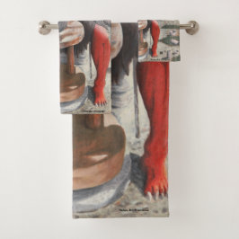 Ogro con rueda de cerámica Fantasía Toallas de bañ