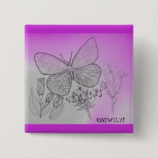 ¡Oh, a propósito, te amo! - Botón de OBTWILY (Anverso)