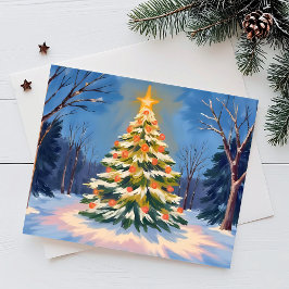 Oh árbol de Navidad acuarela