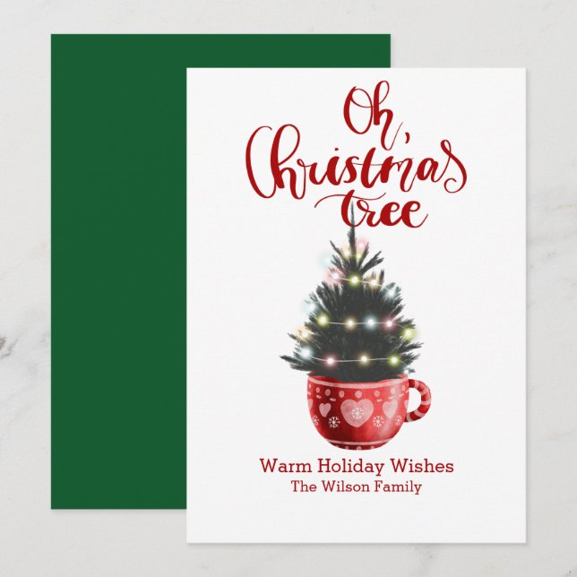 Oh Árbol de Navidad Chocolate caliente personaliza (Anverso / Reverso)