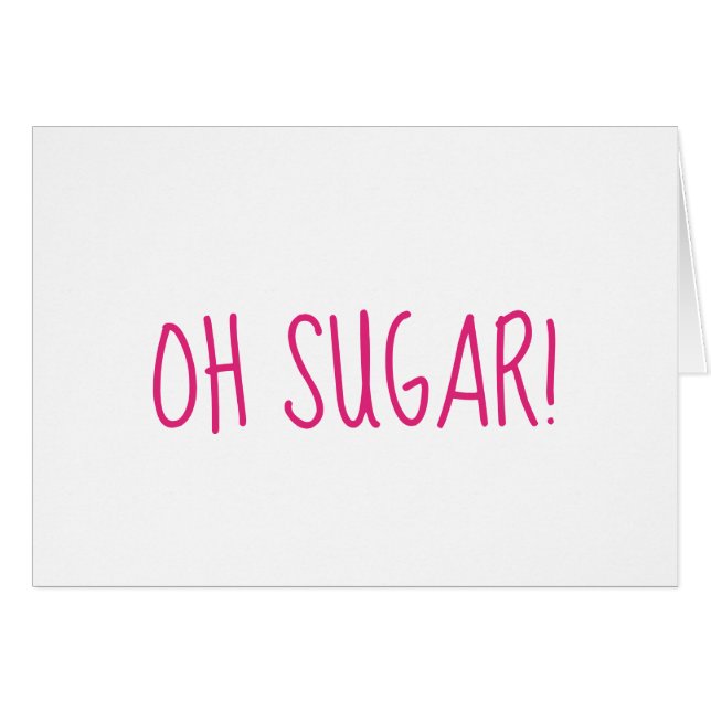 Oh Azúcar olvidado cumpleaños/ aniversario rosa (Anverso (Horizontal))