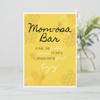 Oh Babee Mom-osa Bar Table Card